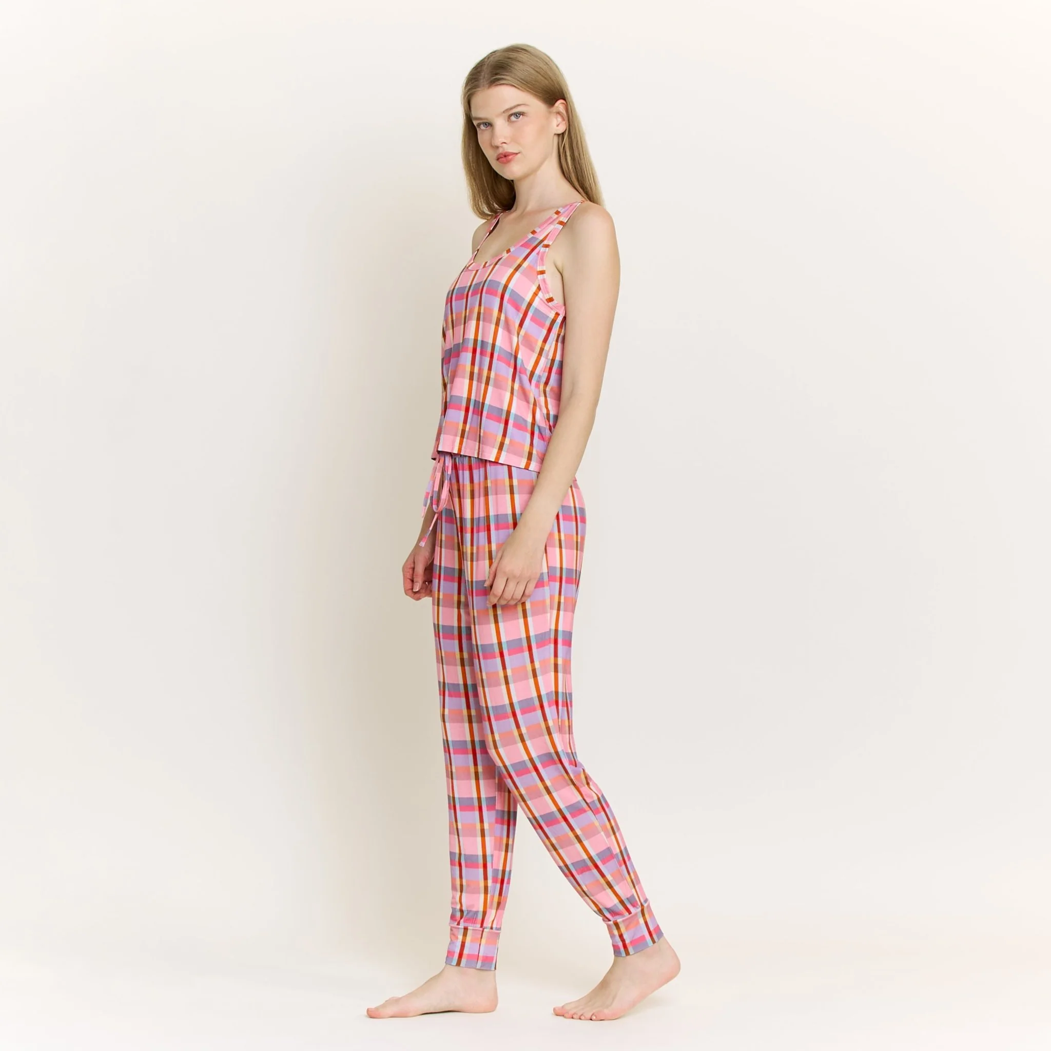 All American Tank Pant Set in Madras - Image 3
