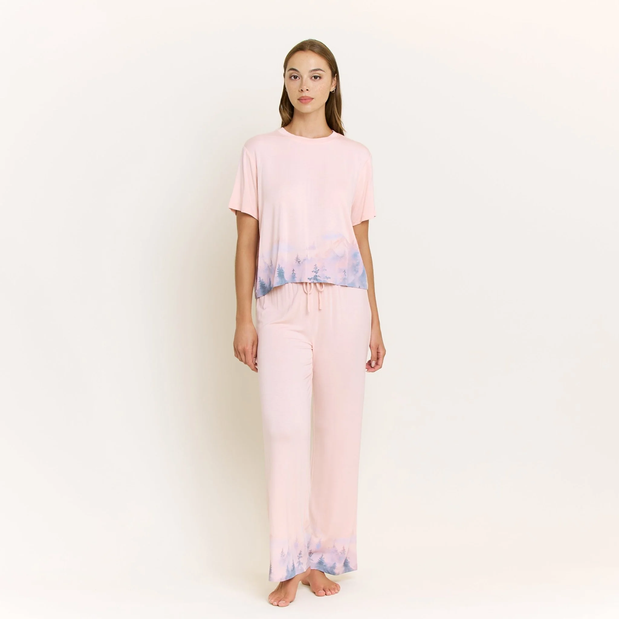 All American Tee Pant Set in Champagne Mountains