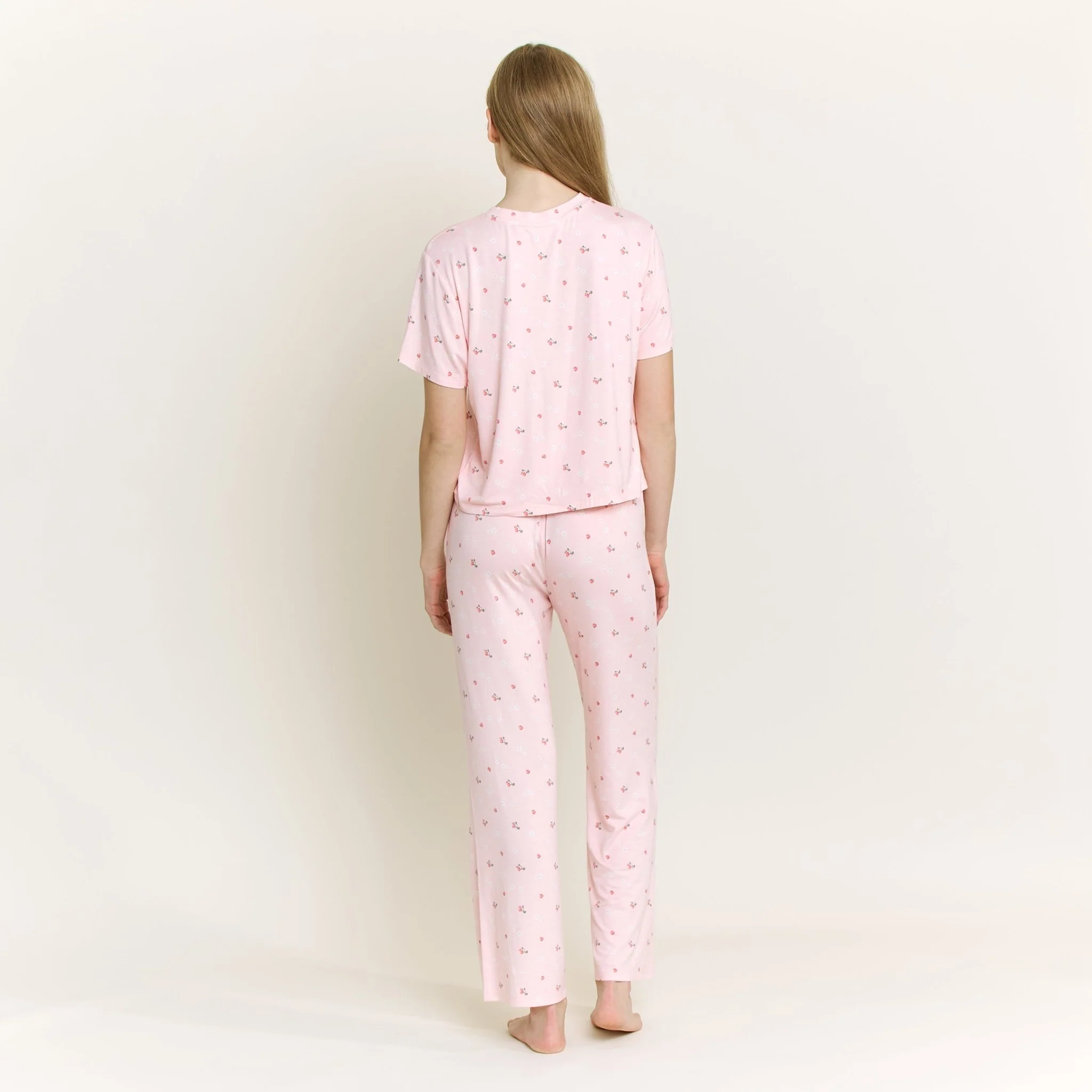 All American Tee Pant Set in Flora Strawberries - Image 4