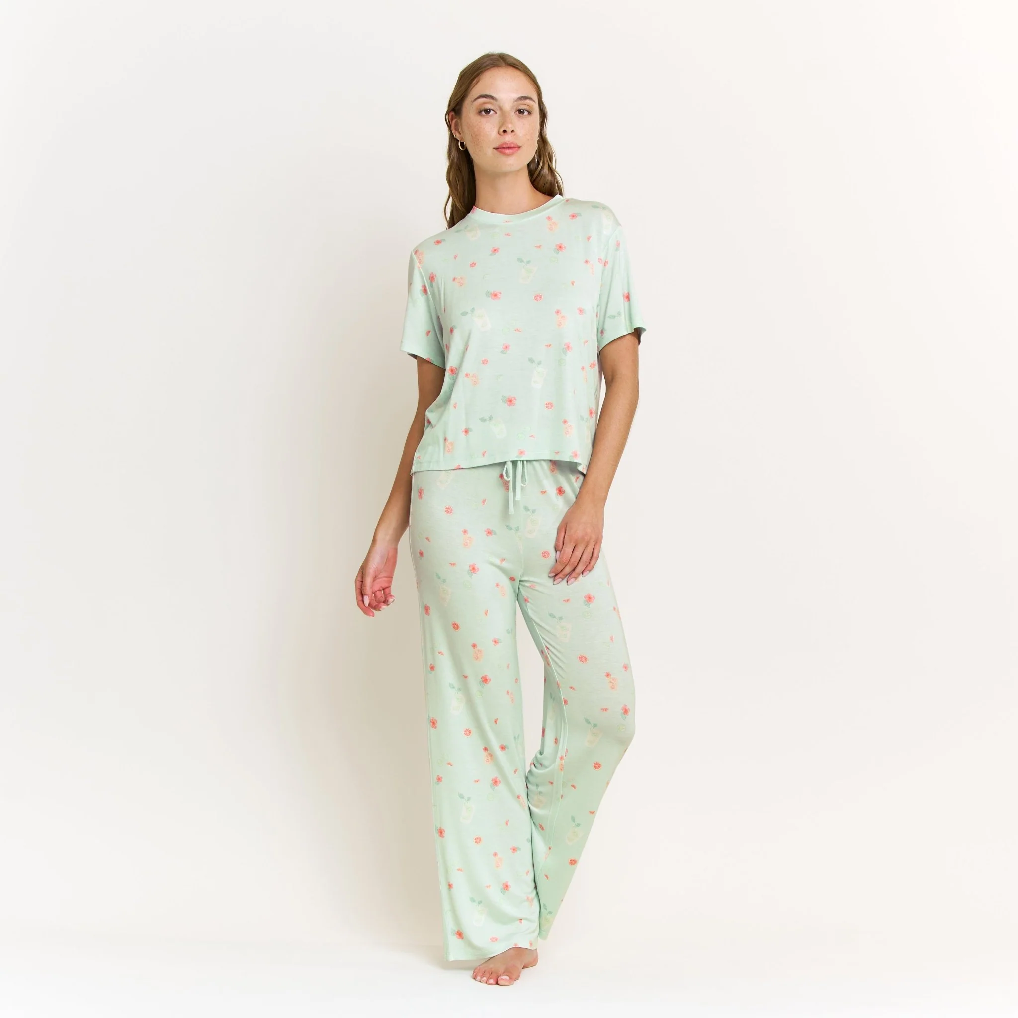 All American Tee Pant Set in Mint Mojito Bliss