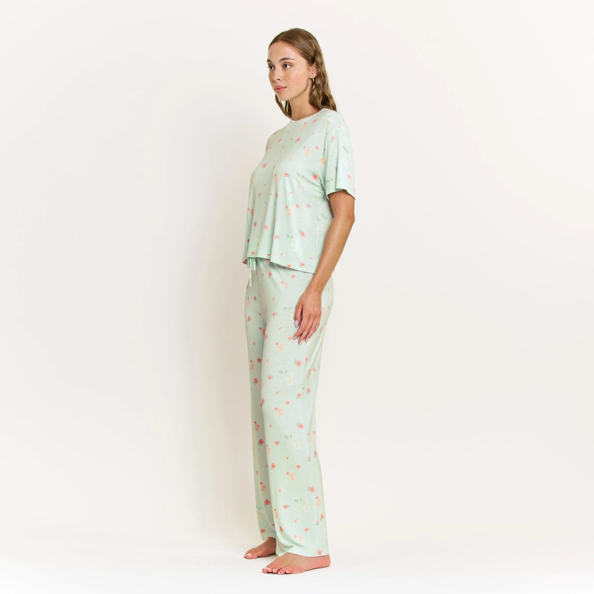 All American Tee Pant Set in Mint Mojito Bliss - Image 3