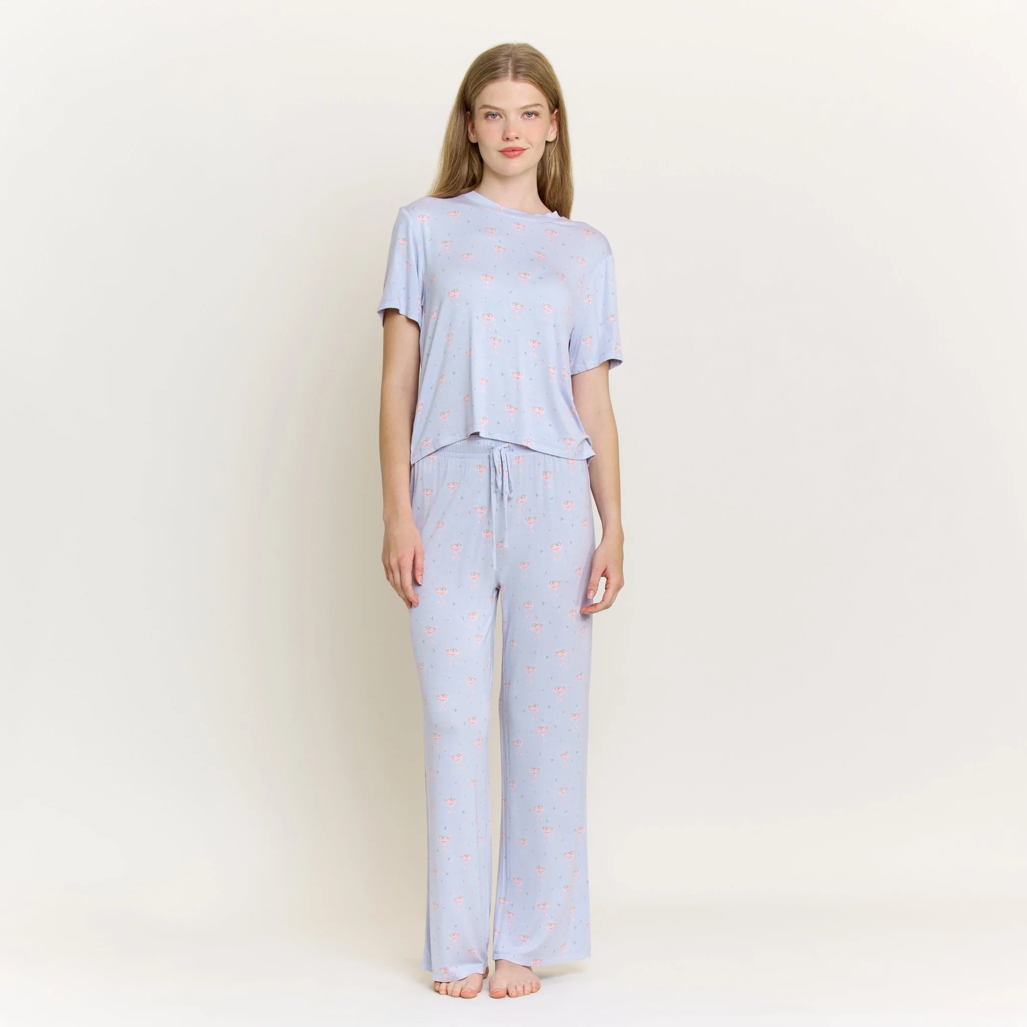 All American Tee Pant Set in Moonbeam Rosé