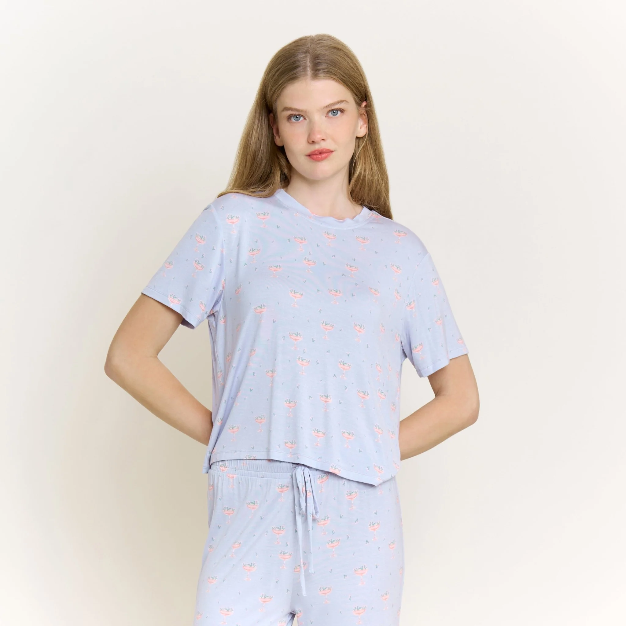 All American Tee Pant Set in Moonbeam Rosé - Image 2