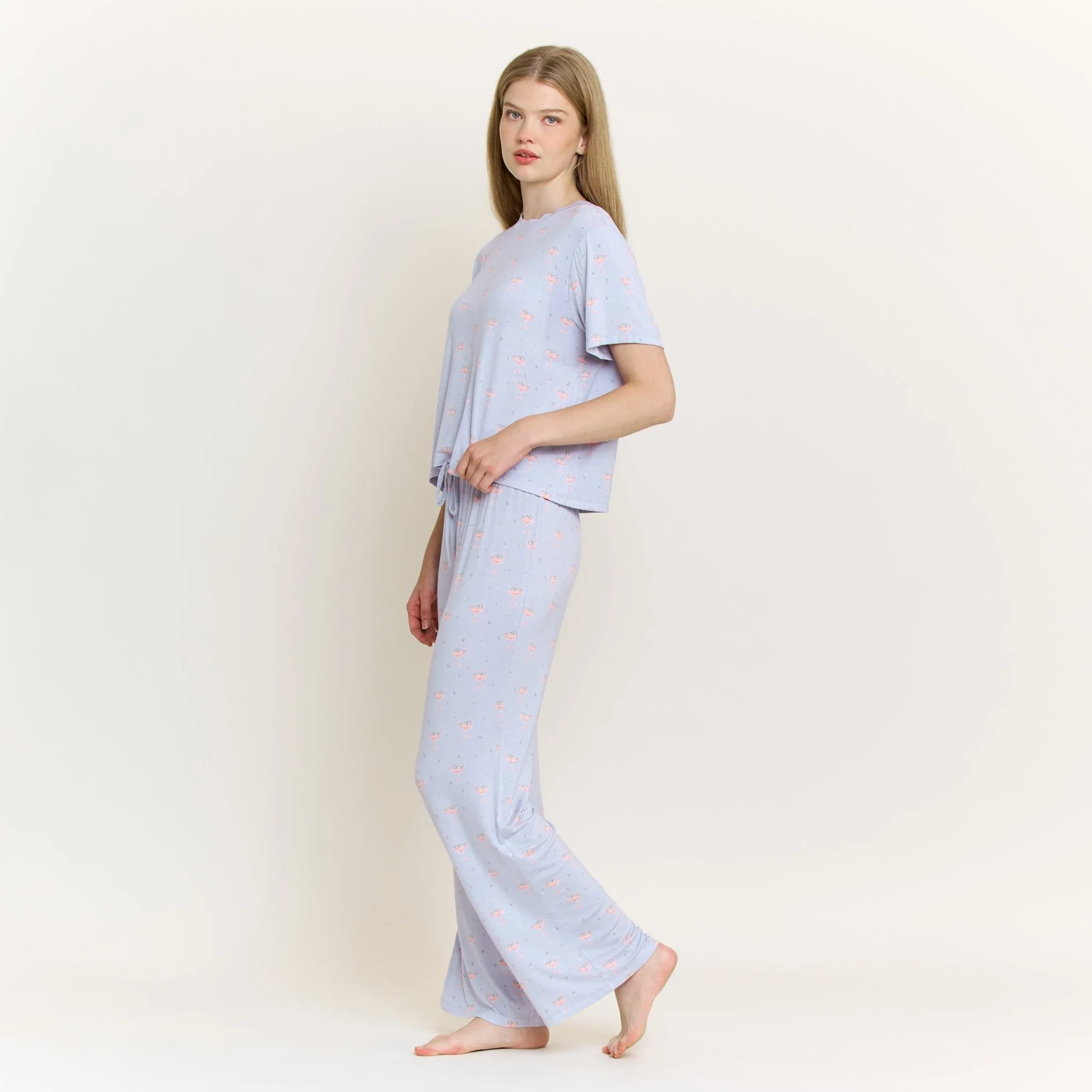 All American Tee Pant Set in Moonbeam Rosé - Image 3