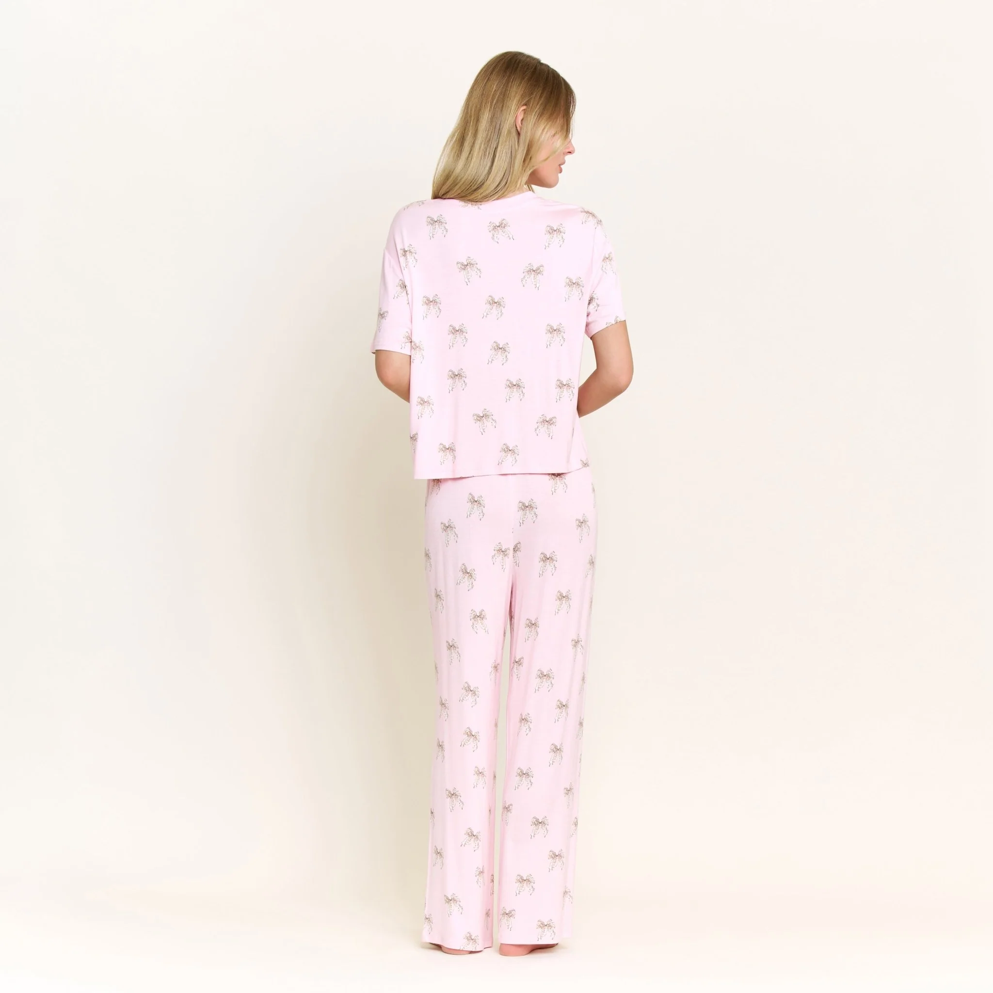 All American Tee Pant Set in Sweetheart Bows - Image 3