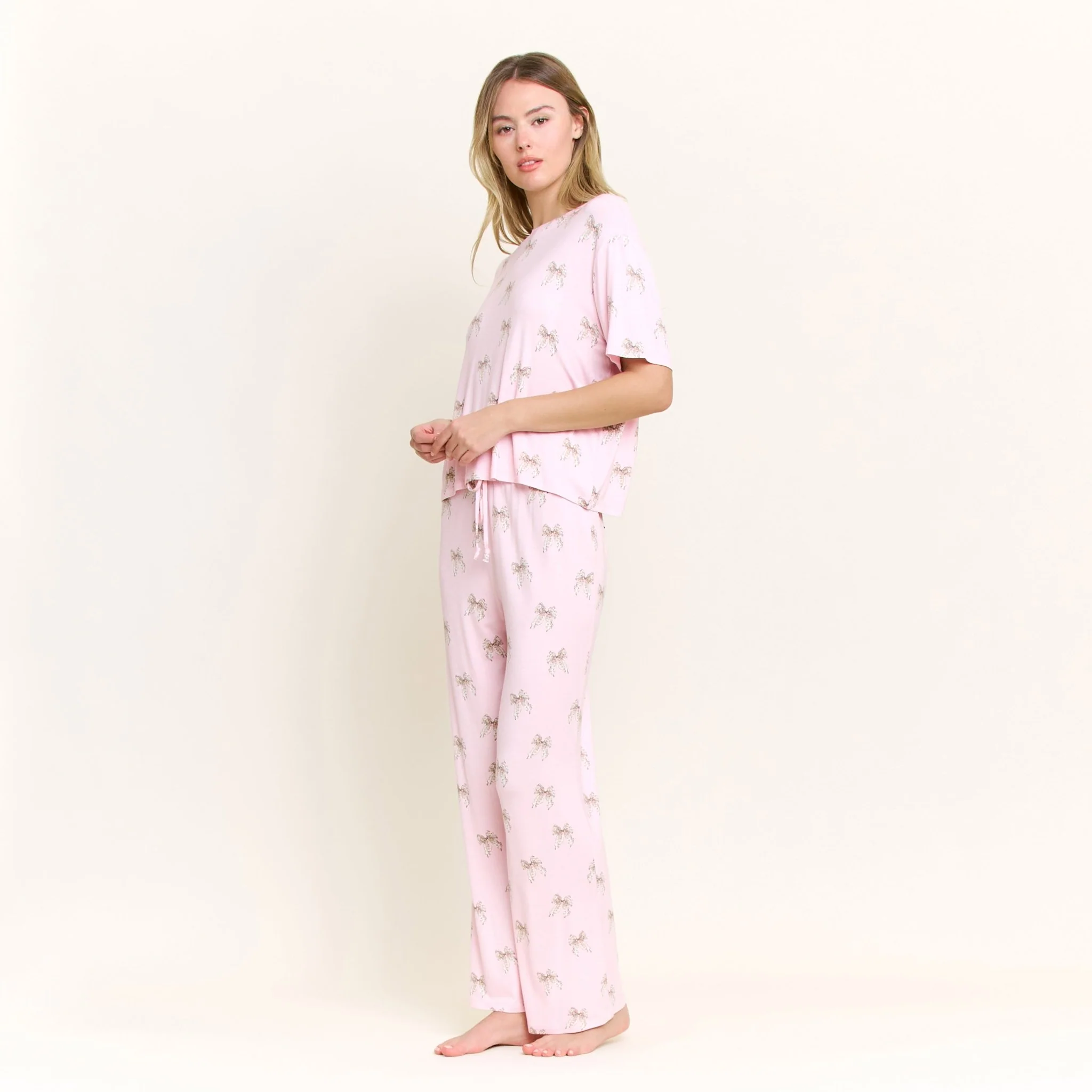 All American Tee Pant Set in Sweetheart Bows - Image 4