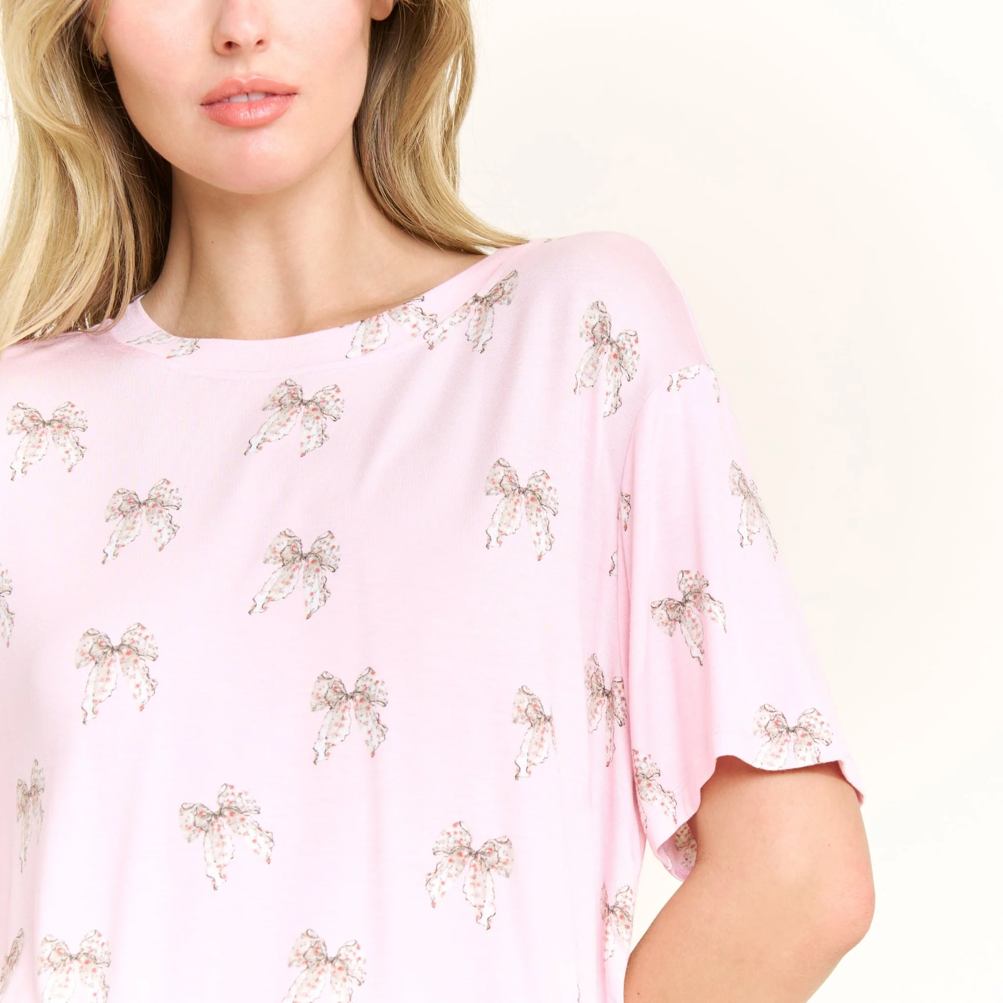 All American Tee Pant Set in Sweetheart Bows - Image 5