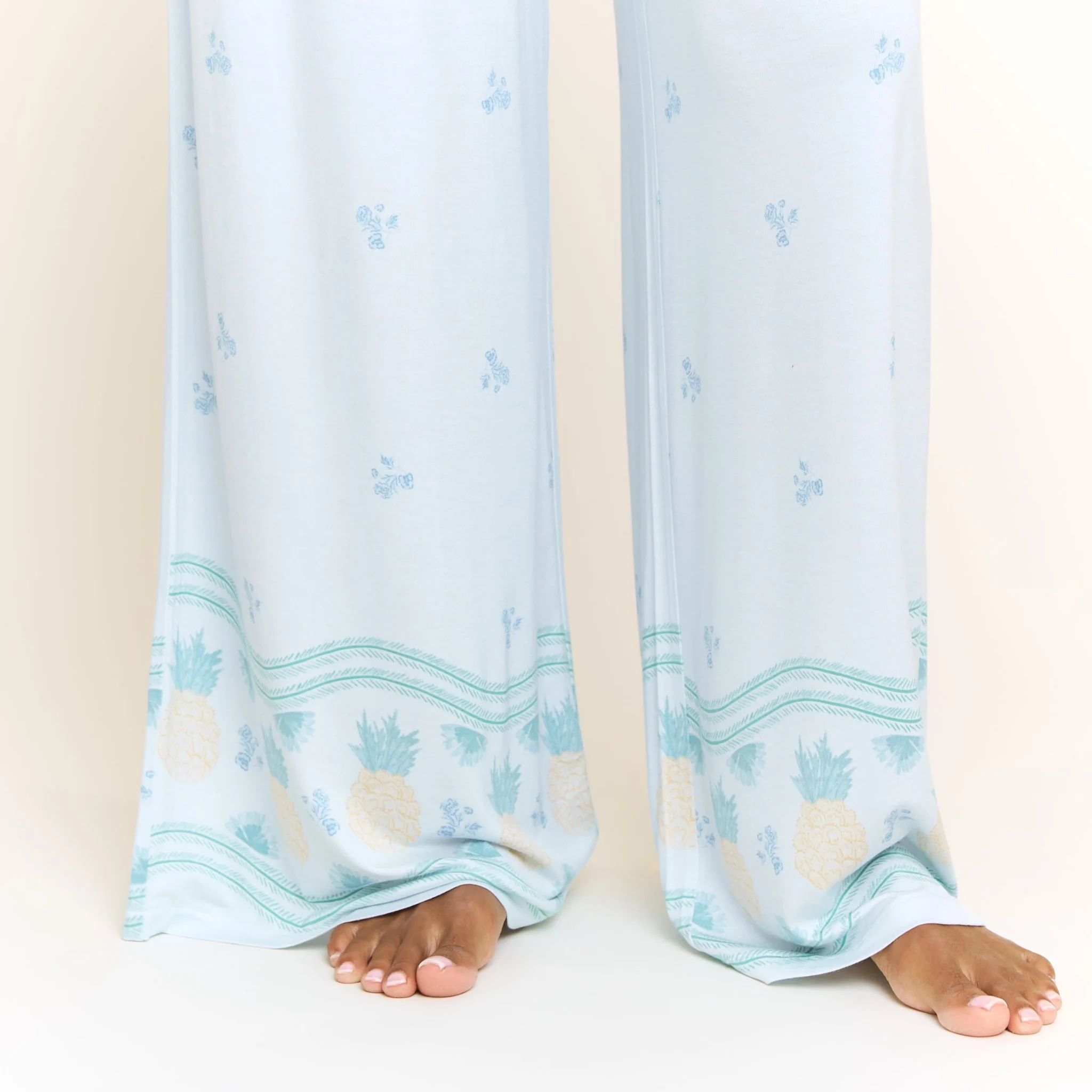 All American V Tank Pant Set in Ocean Glow Pineapple - Image 5