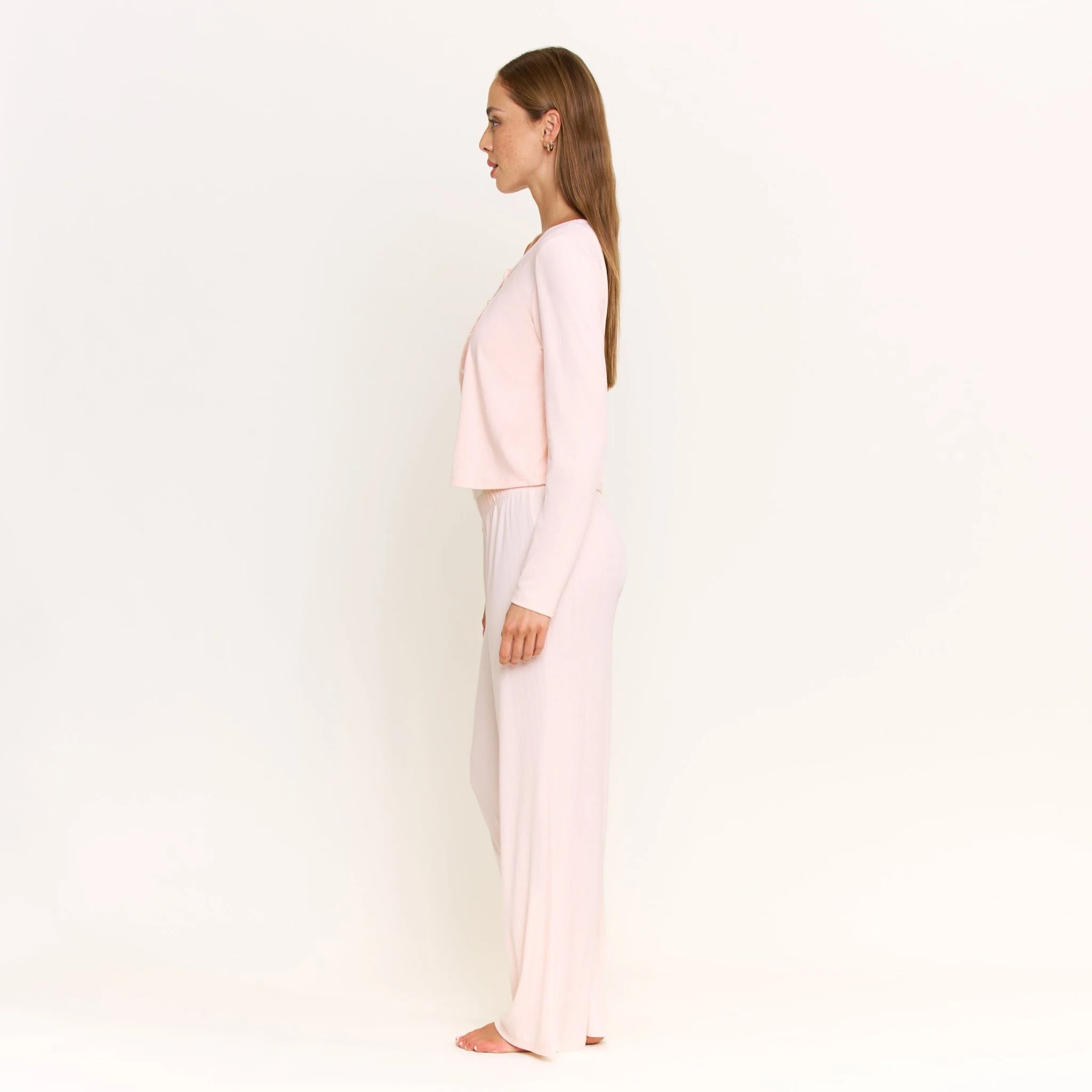 Blissful Cardigan in Peach Sorbet - Image 3