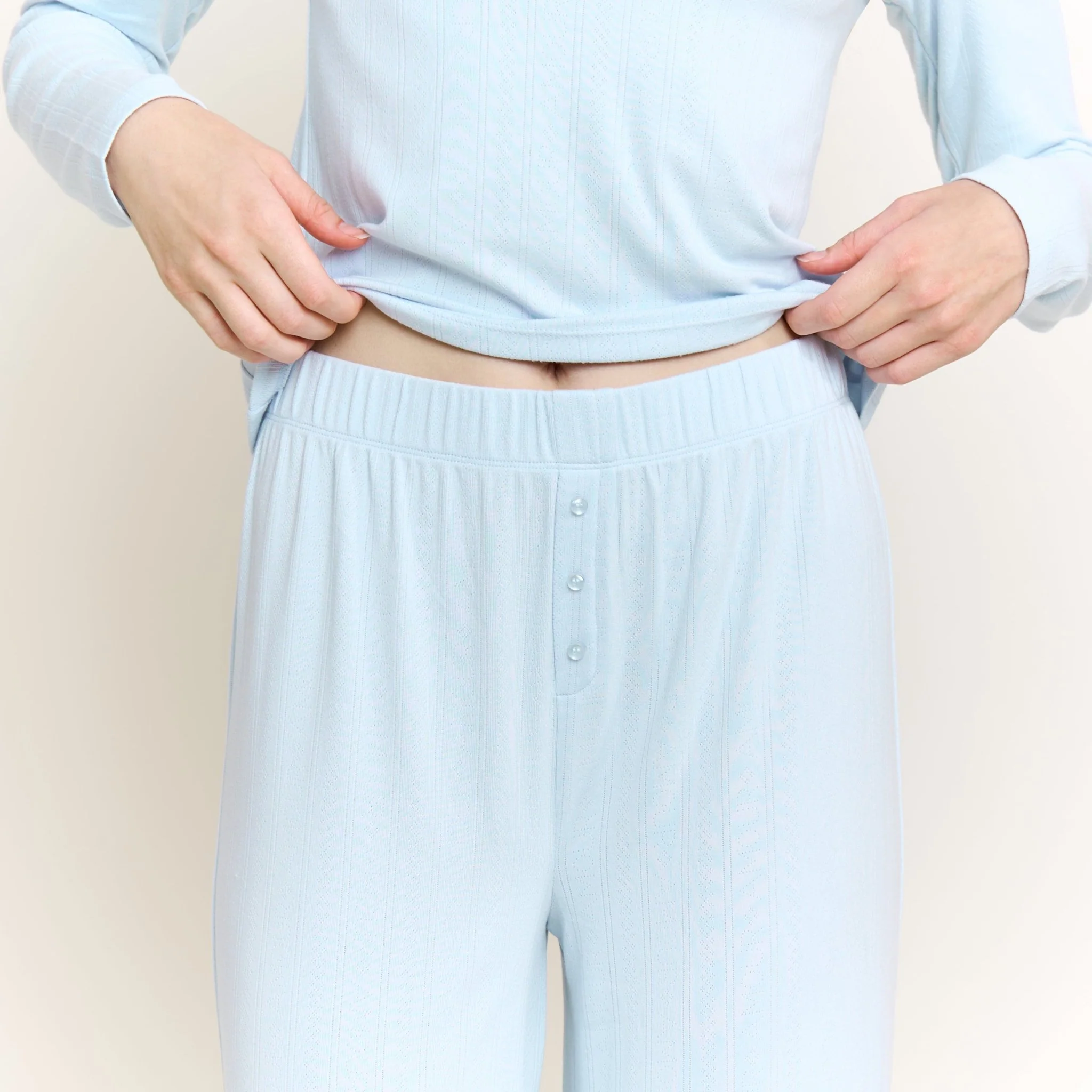 Blissful Long Henley Set in Dreamy - Image 5