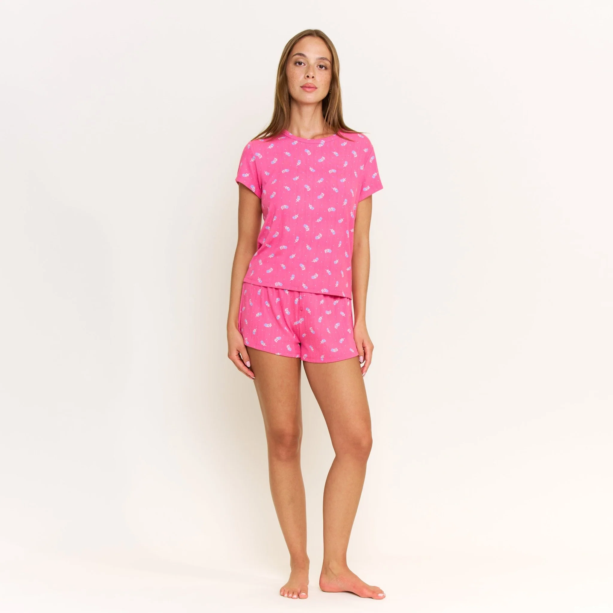 Blissful Shortie Set in Fuchsia Wild Rose - Image 2