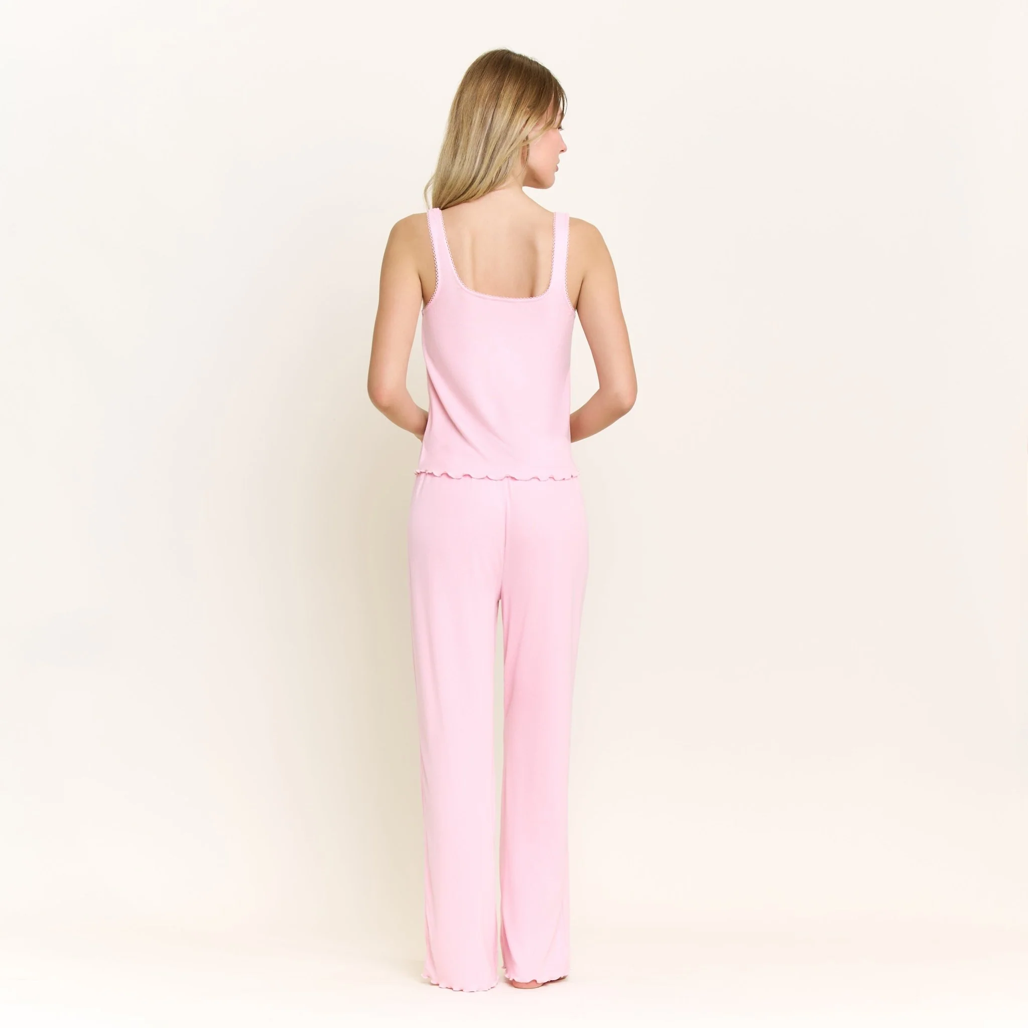 Blissful Tank Pant Set in Tulle - Image 3