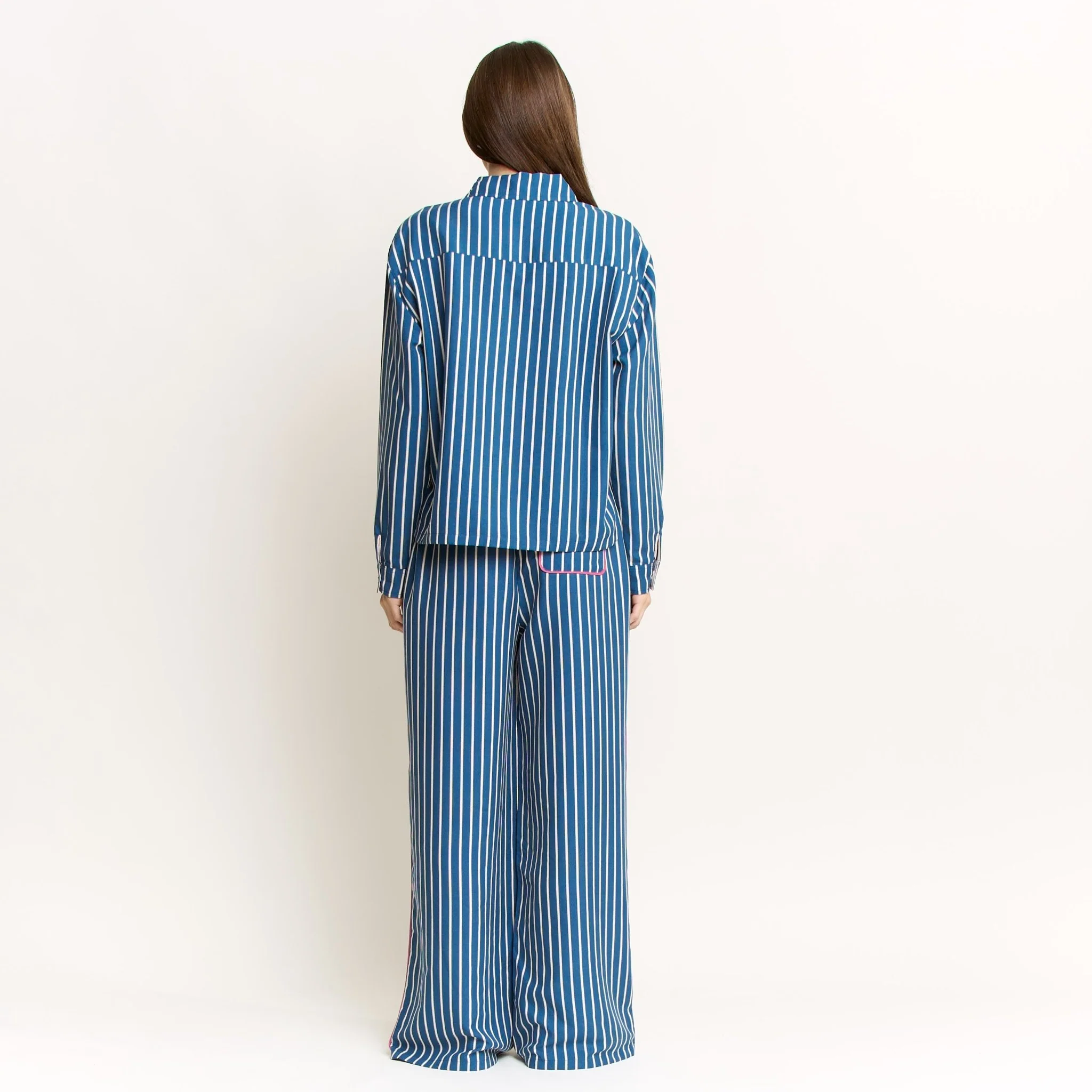 Brunch Date Long Sleeve in Pacific Stripe - Image 4