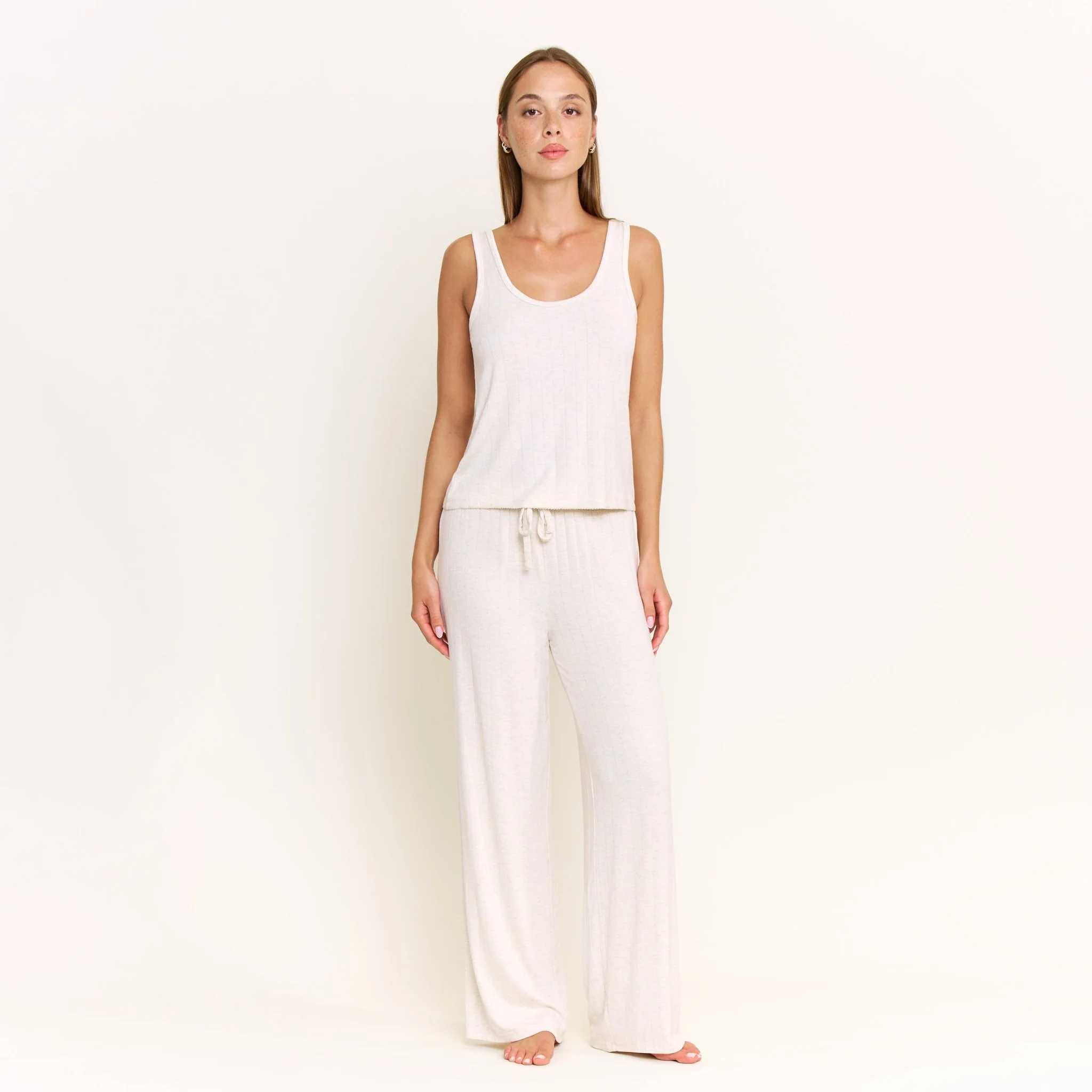 Cloud Modal Pant in Heather Oatmeal - Image 7