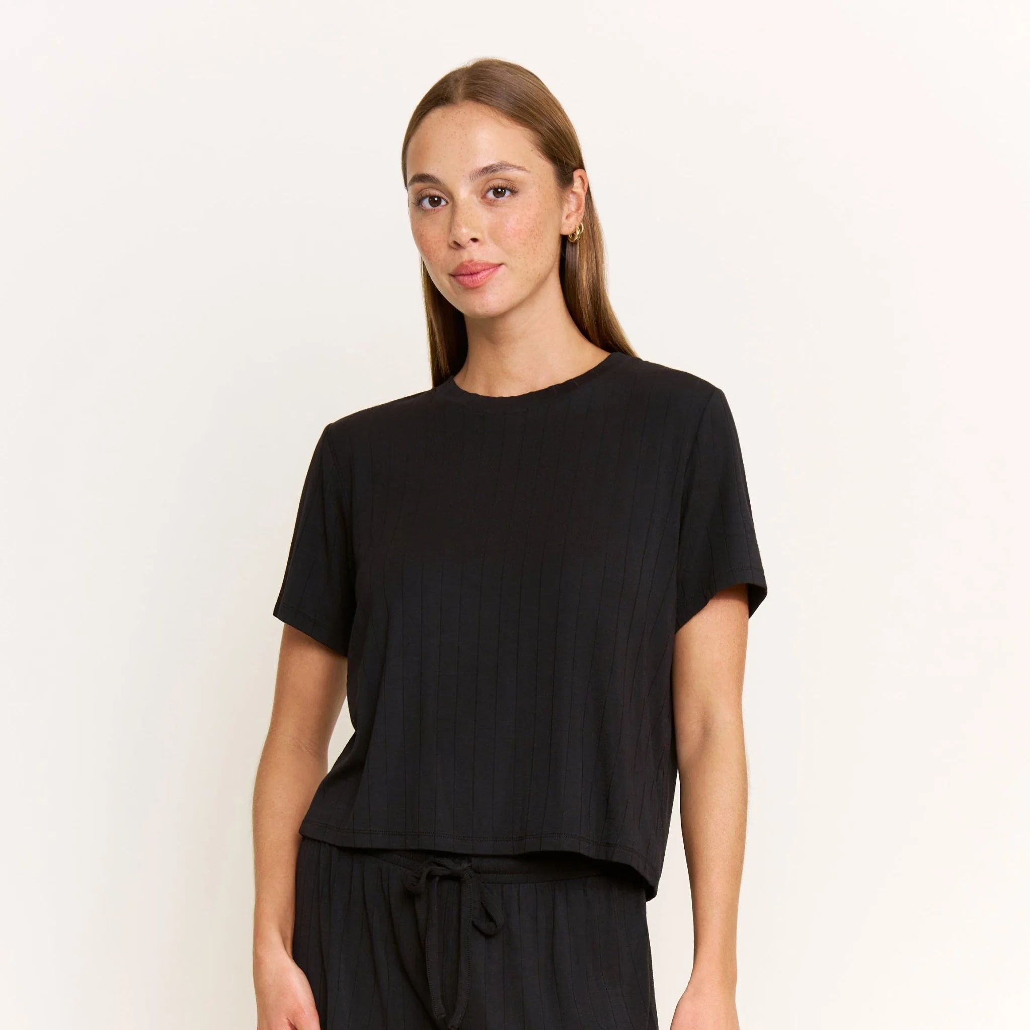 Cloud Modal Tee in Black