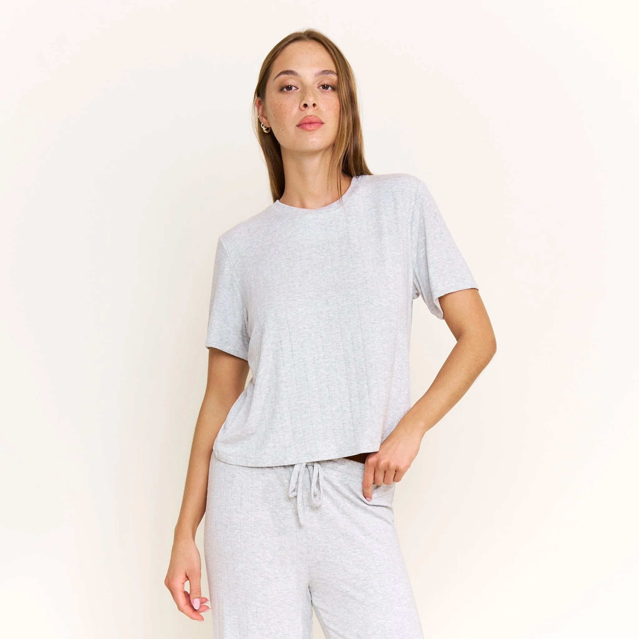 Cloud Modal Tee in Heather Grey
