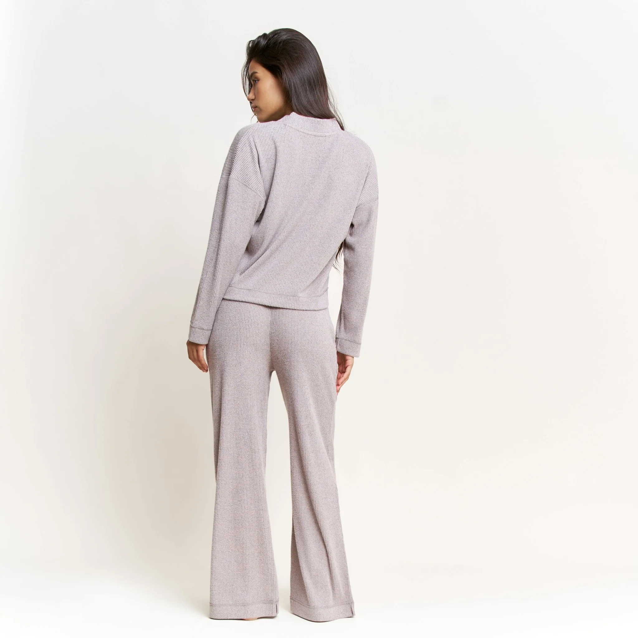 Cozy Up Long Cardigan Set in Heather Grey - Image 4