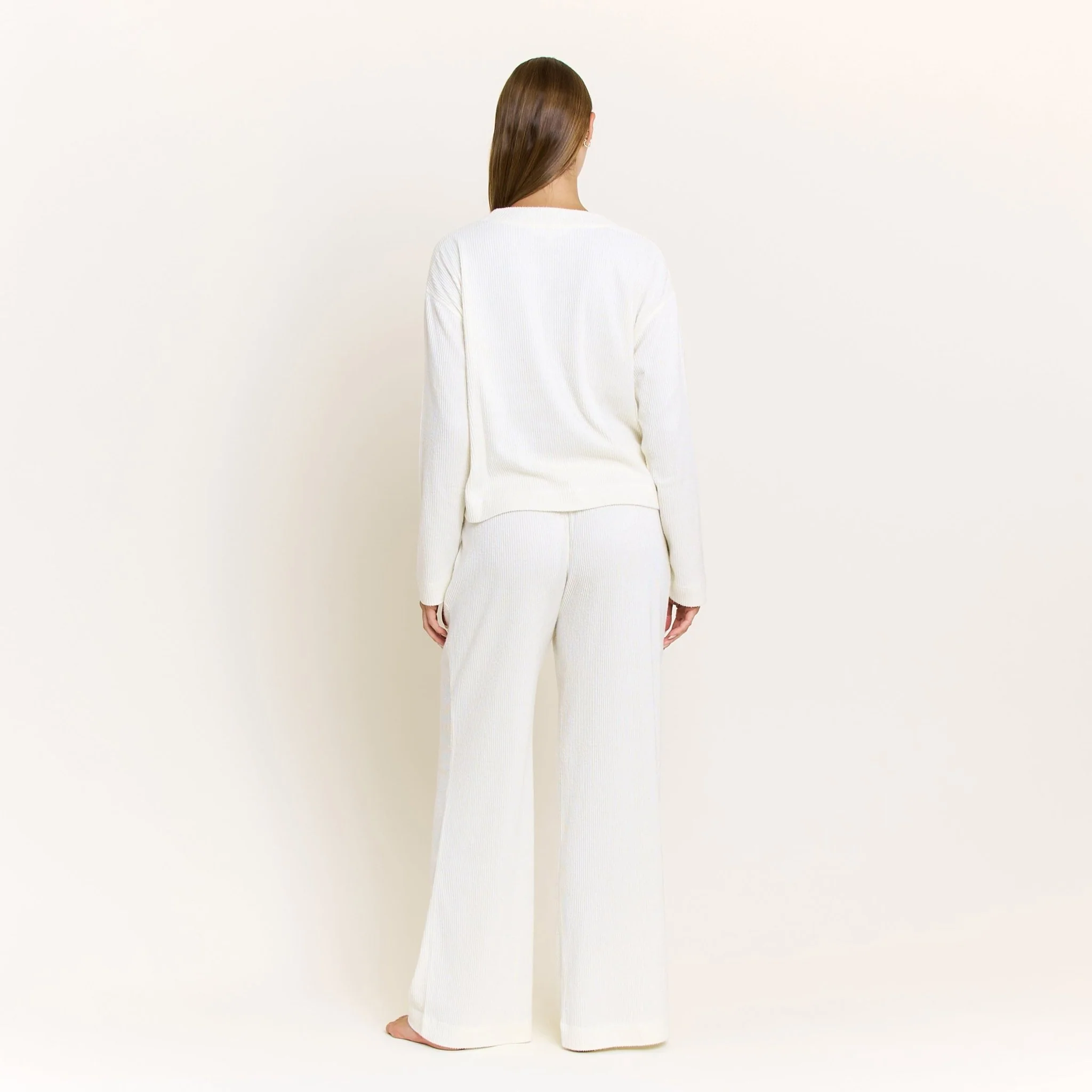 Cozy Up Long Cardigan Set in Marshmallow - Image 4