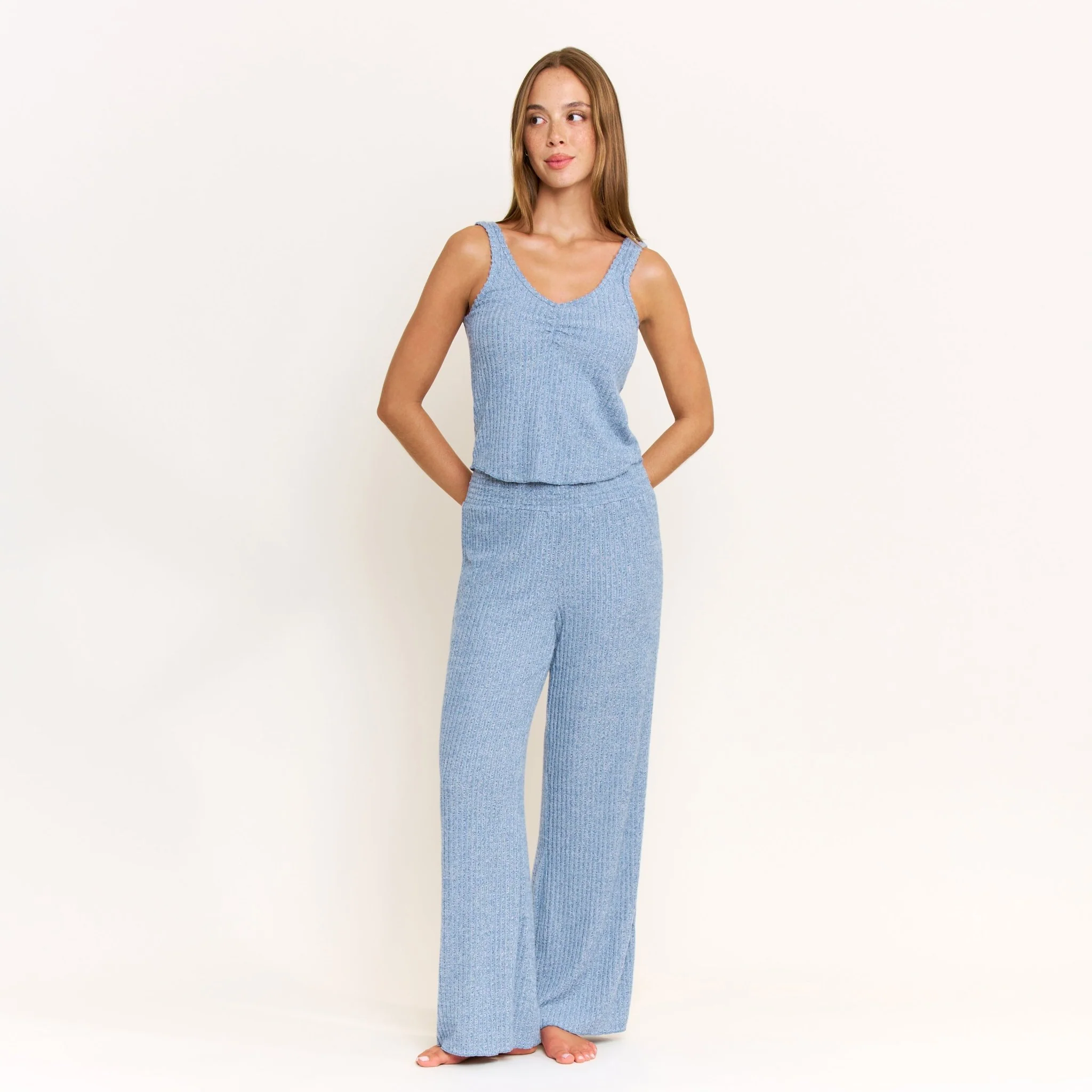 Dream Cloud Pant in Heather Coastal Blue - Image 2
