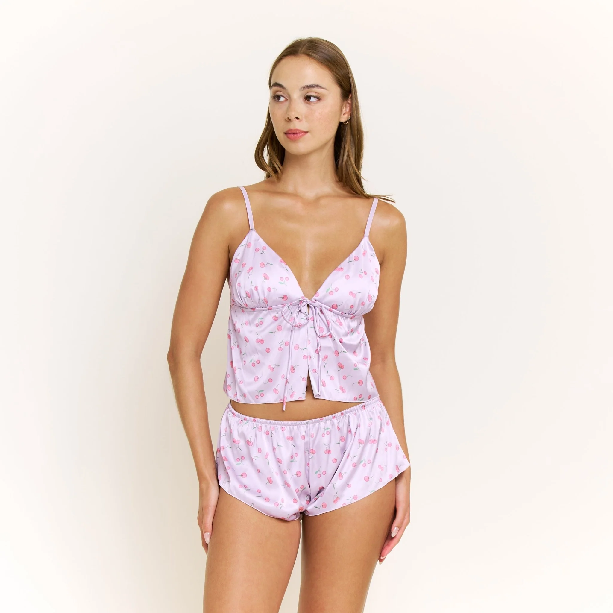 Rowan Tank Shortie Set in Taro Cherries