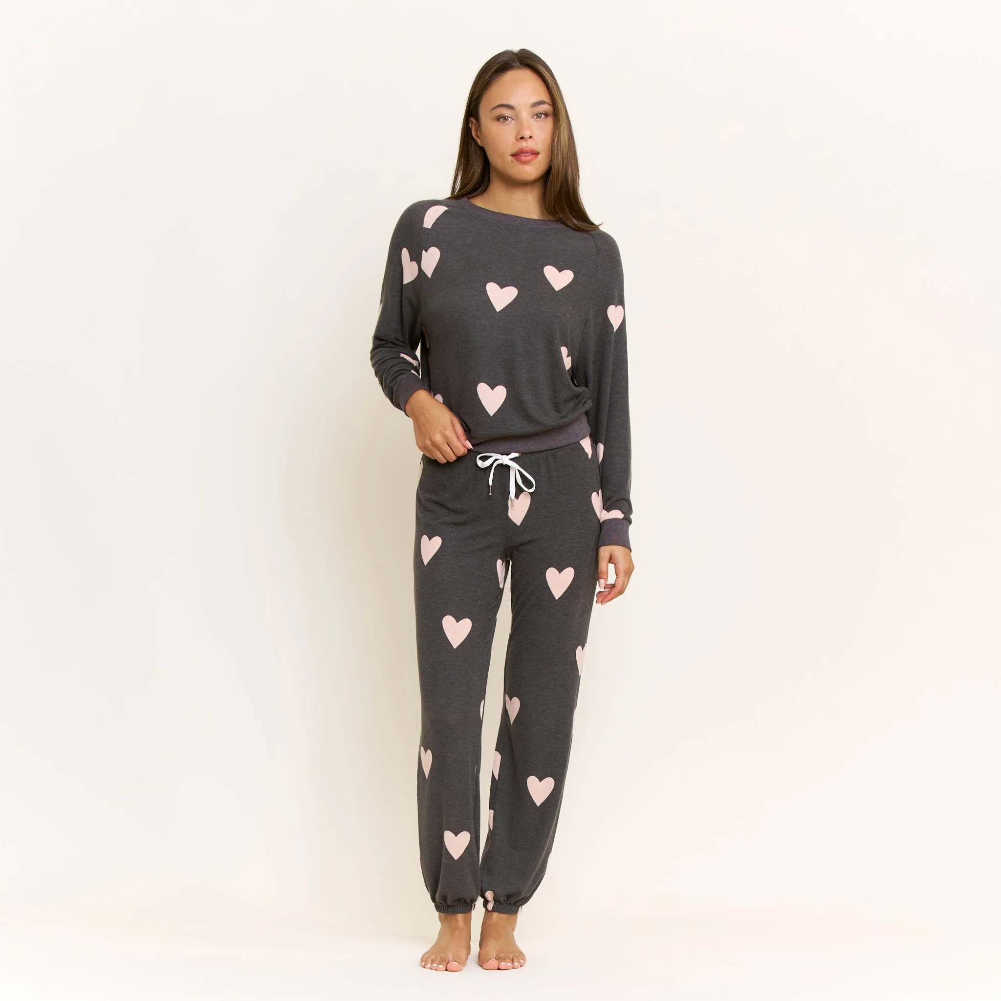 Star Seeker Long Set in Black Hearts
