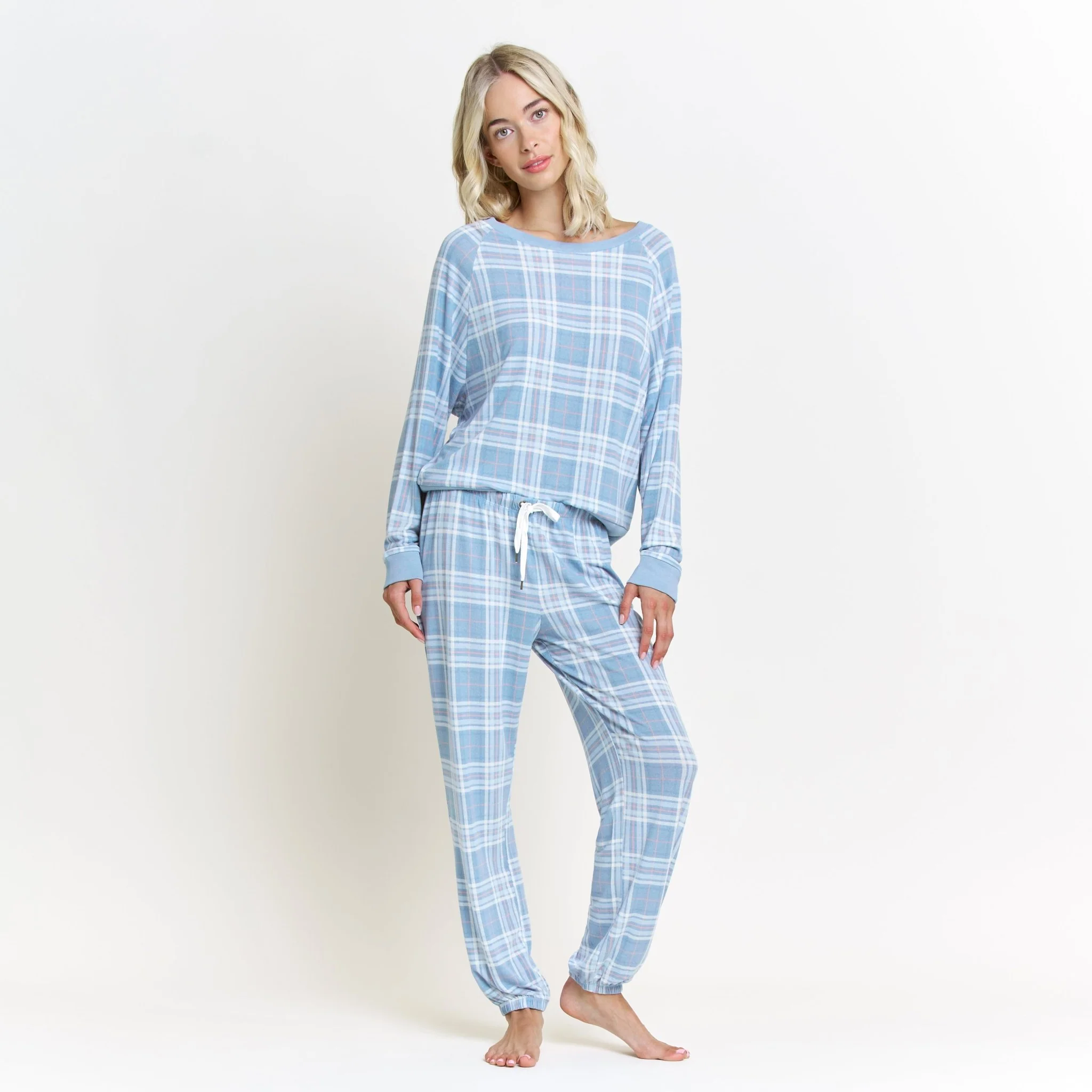 Star Seeker Long Set in Chambray Plaid