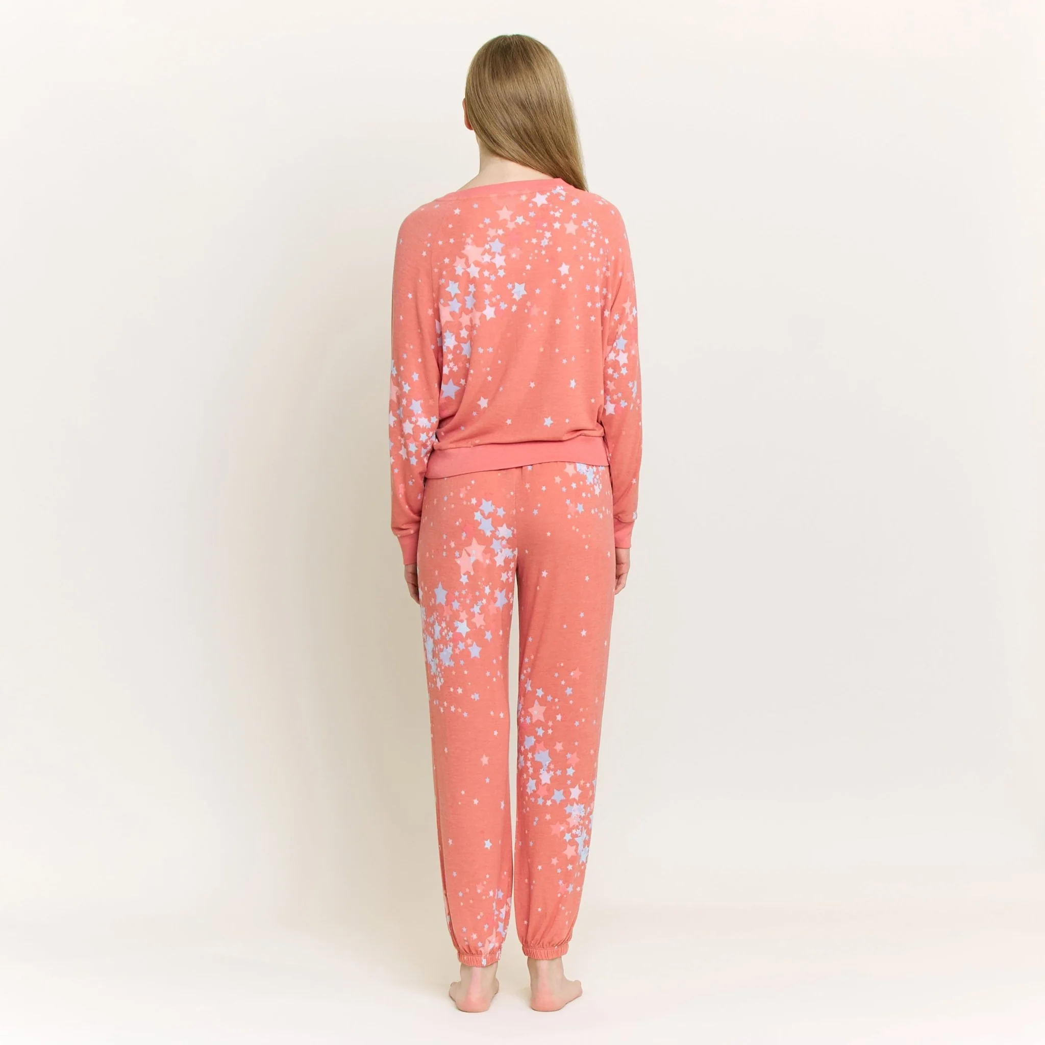 Star Seeker Long Set in Coral Blush Stars - Image 4