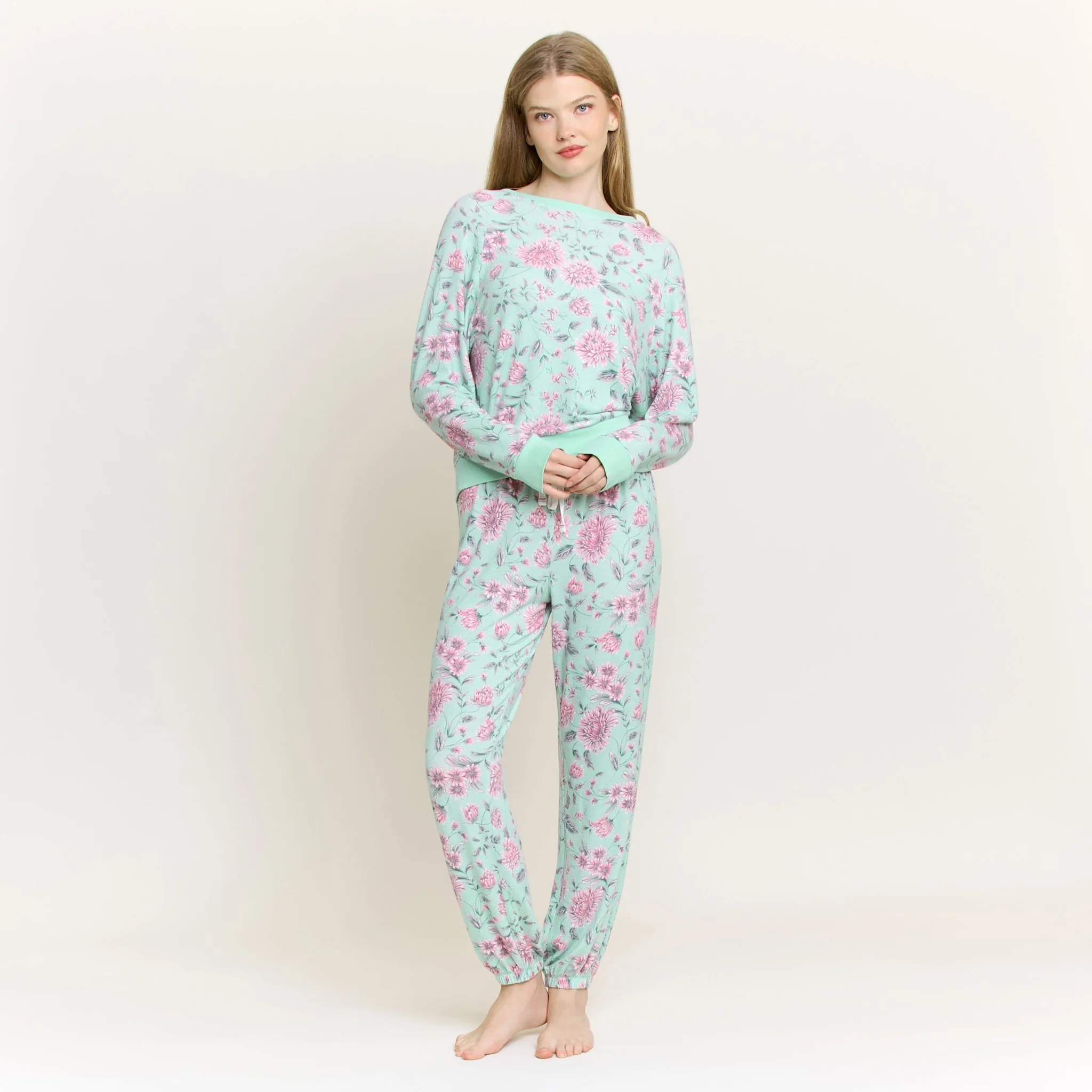 Star Seeker Long Set in Soft Mint Floral