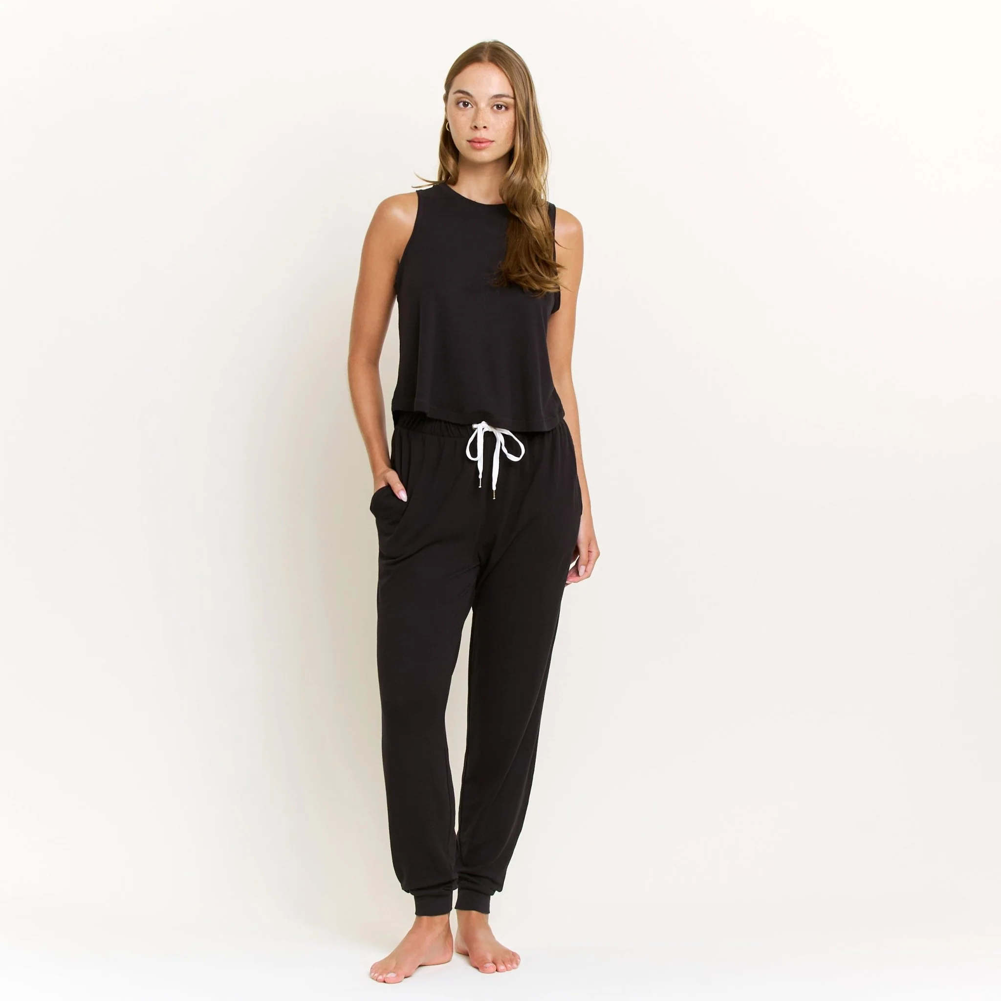 Star Seeker Tank Pant Set in Black