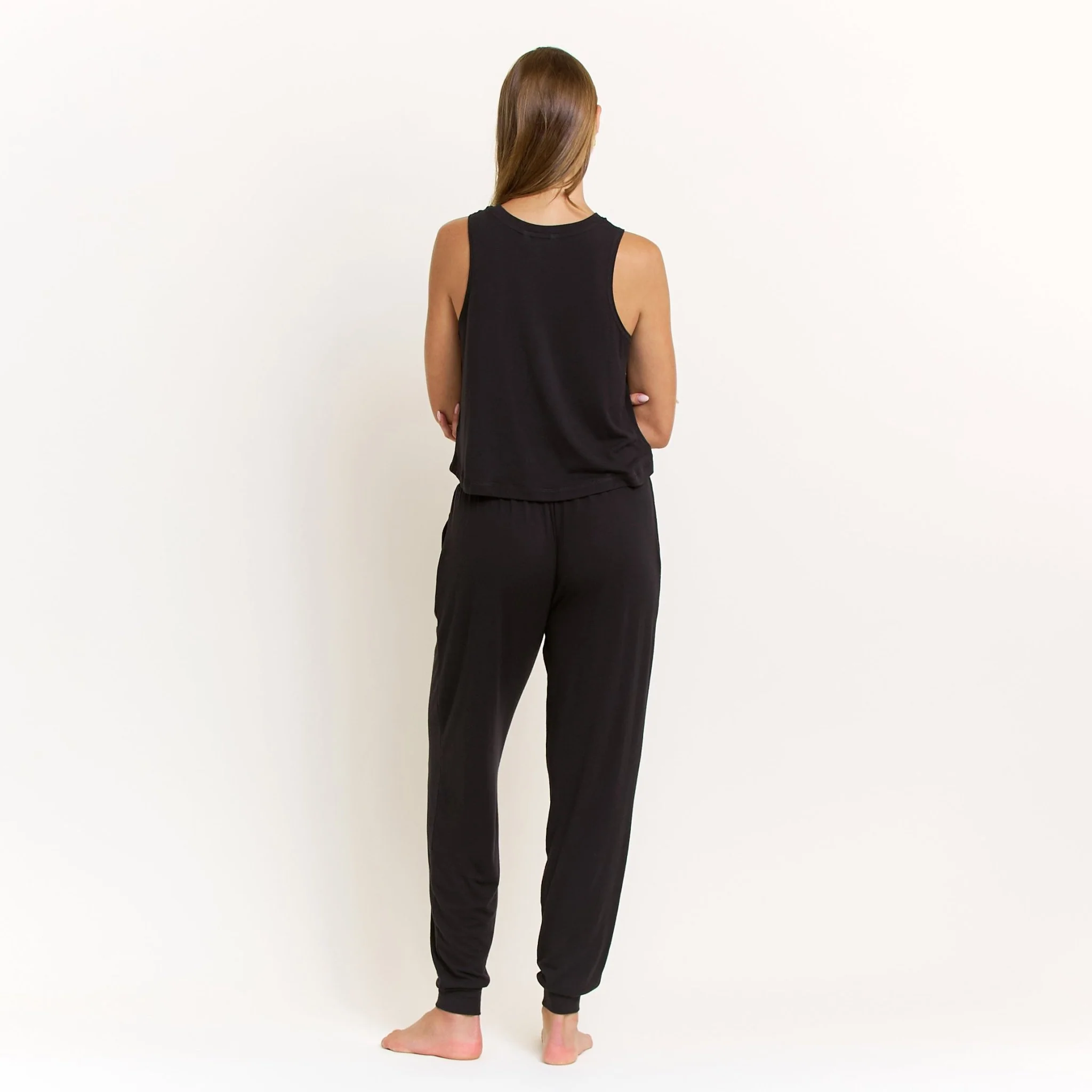 Star Seeker Tank Pant Set in Black - Image 4