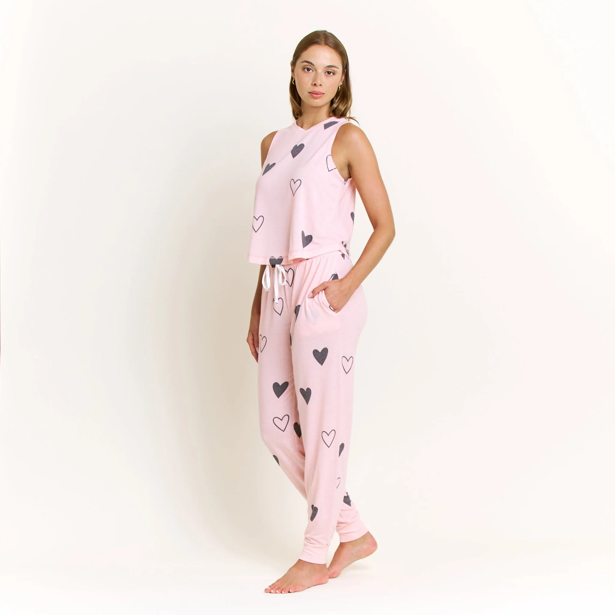 Star Seeker Tank Pant Set in Dusty Hearts - Image 3
