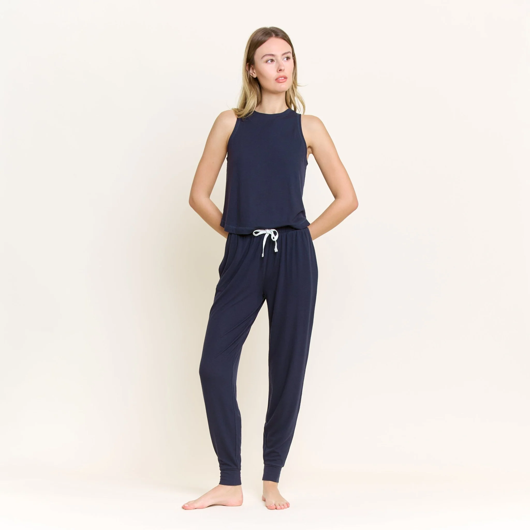 Star Seeker Tank Pant Set in Midnight
