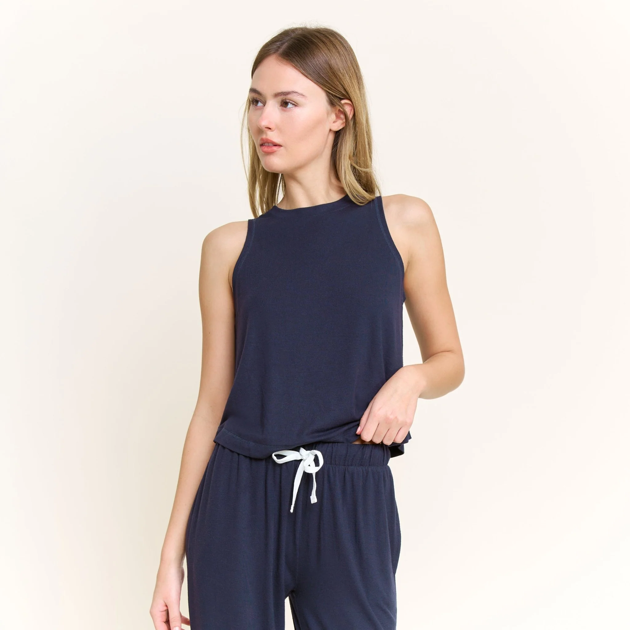 Star Seeker Tank Pant Set in Midnight - Image 2