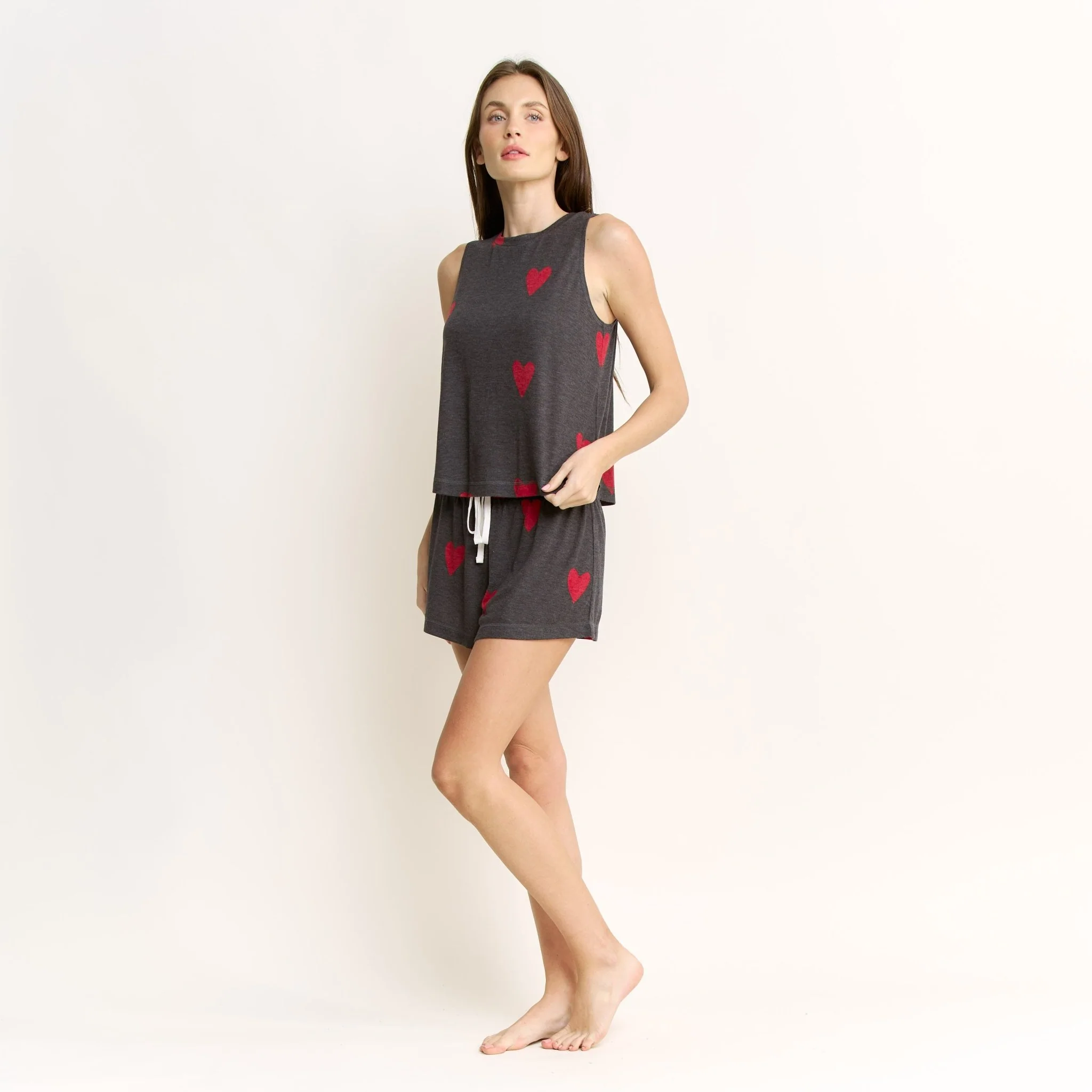 Star Seeker Tank Shortie Set in Valentine Hearts - Image 2